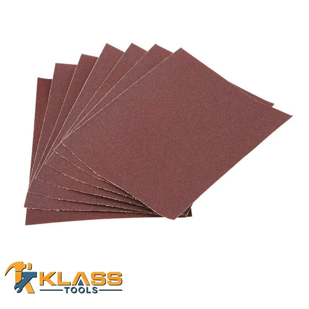 100 Sheets in 2 Unopened Packages 80 Grit Garnet Sandpaper 9/" X 11/"
